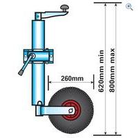 Maypole Jockey Wheel (Medium Duty, Telescopic)