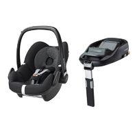 maxi cosi pebble group 0 car seat with family fix base black raven new ...