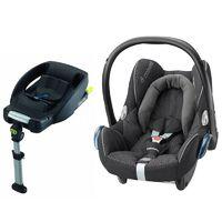 Maxi Cosi Cabriofix Group 0+ Car Seat Bundle With Base-Black Crystal (NEW)