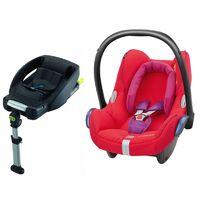 Maxi Cosi Cabriofix Group 0+ Car Seat Bundle With Base-Red Orchid (NEW 2017)
