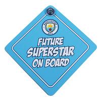 manchester city baby on board sign