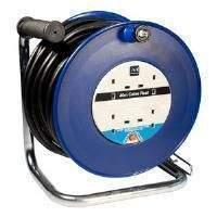 Masterplug HDCC4013/4BL 40m 13A 4-Socket Open Cable Reel