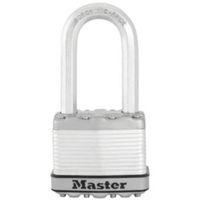 Master Lock Excell Laminated Steel 4 Pin Tumbler Cylinder Keyed Open Shackle Padlock (W)50mm