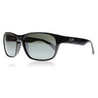maui jim mixed plate sunglasses black gloss stg bg polariserade 58mm