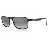Maui Jim Glass Beach Sunglasses Matte Black Matte Black Polariserade 57mm