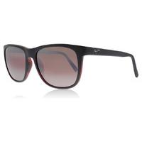 maui jim tail slide sunglasses matte black red matte black red polaris ...