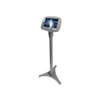 Maclocks iPad Space Kiosk With Adjustable Floor Stand - Silver