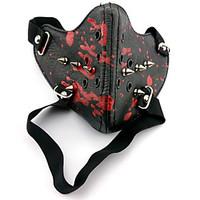 Mask Inspired by Tokyo Ghoul Cosplay Anime Cosplay Accessories Mask Black PU Leather Male