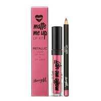 Matte Me Up Metallic Lip Kit - Allure, Pink