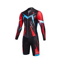 Malciklo Hombre Cycling Jersey Long Sleeve MTB Cool Lightning Pattern Triathlon Skinsuit Ropa Maillot Ciclismo Cycling Clothing