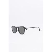 Matte Black Square Metal Sunglasses, BLACK