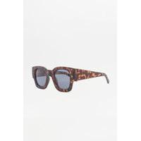 matte tortoise square sunglasses brown multi