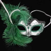 Mask Skeleton/Skull Festival/Holiday Halloween Costumes Green Solid Mask Halloween Female PVC
