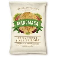 manomasa green lemon pink peppercorn tortilla chips 160g x 12