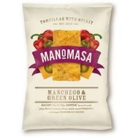 Manomasa Manchego & Green Olive Tortilla Chips (160g x 12)