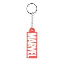 Marvel Comics Unisex Original Logo Rubber Keychain One Size Red/white (ke101427mar)