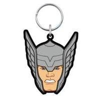 marvel thor head soft touch pvc keychain 5cm