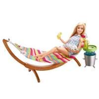Mattel Barbie Furniture Outdoor - Hammock Furniture and Accessory Set Playset (dvx47)