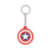 Marvel Comics Captain America Unisex Shield Logo Rubber Keychain One Size Multi-colour (ke101435mar)