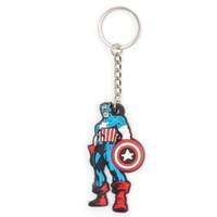Marvel Comics Captain America Unisex Super Soldier Stance Rubber Keychain One Size Multi-colour (ke101434mar)