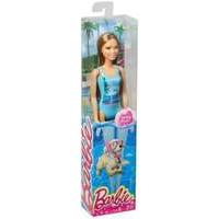 Mattel Barbie Doll Beach - Dark Blonde Hair Blue Swimsuit (dgt81)