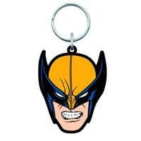 marvel wolverine head soft touch pvc keychain 5cm