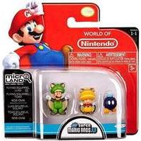 Mario Bros U Micro Figure 3 Pack - Luigi Toad Bob-Omb