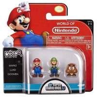 Mario Bros U Micro Figure 3 Pack - Mario Luigi and Goomba