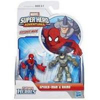 marvel super heroes spider man and rhino