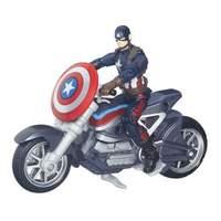 Marvel Legends Series Captain America Figure and Motorcycle (Multi-Colour)