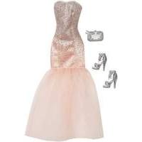 mattel barbie fashion night look fashion pink long dress dmf51