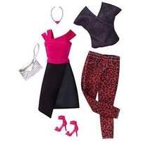 mattel barbie fashion pack dress and trousers outfit set of 2