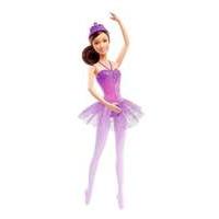 mattel barbie doll ballerina purple brown hair dhm43