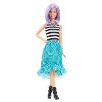 Mattel Barbie Doll Fashionistas #18 - Purple Hair With Striped Top and Green Skirt (dgy59)