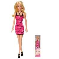 mattel barbie doll pink dress with logo