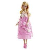 mattel barbie doll pink fabulous flower gown dress