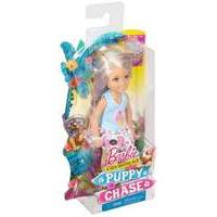 Mattel Barbie Chelsea Mini Doll and Her Sisters In A Puppy Chase - Light Blue Dress With Ice-cream (dmd95)