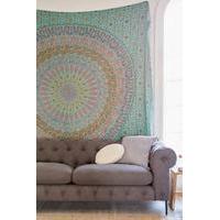 Maina Medallion Tapestry, GREEN