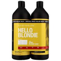 matrix total results hello blondie shampoo 1000ml and conditioner 1000 ...