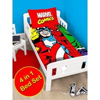 marvel comics clash 4 in 1 junior bedding bundle set duvet pillow cove ...