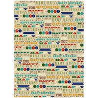 male design happy birthday gift wrap