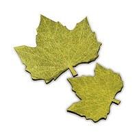 Maple Shaped Wooden Die-cut Leaves in Woods Green