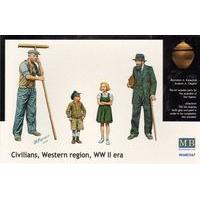 Masterbox 1:35 Scale Peasants Western Europe WWII Era Assembly Parts