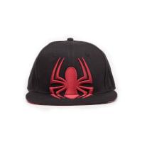 Marvel Spider-Man Embroidered Logo Snapback Cap - Black/Red