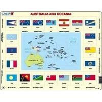 Map and Flags of Australia and Oceania Jigsaw Puzzle
