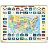 Maps And Flags Of United States of America Jigsaw Puzzle