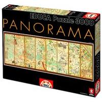 Mappa Mundi 1375, Cresques Abraham - Panorama 3000 Piece Jigsaw Puzzle