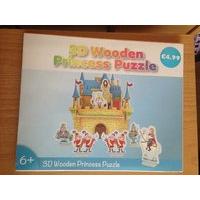 Make Your Own Princess Castle And Figures. 3d Wooden Puzzle