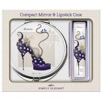 Maranda Ti Dizzy Compact Mirror Lip Case Set