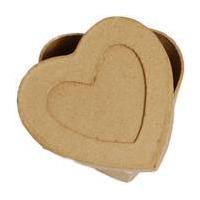 Mache Heart Relief Box 8 cm